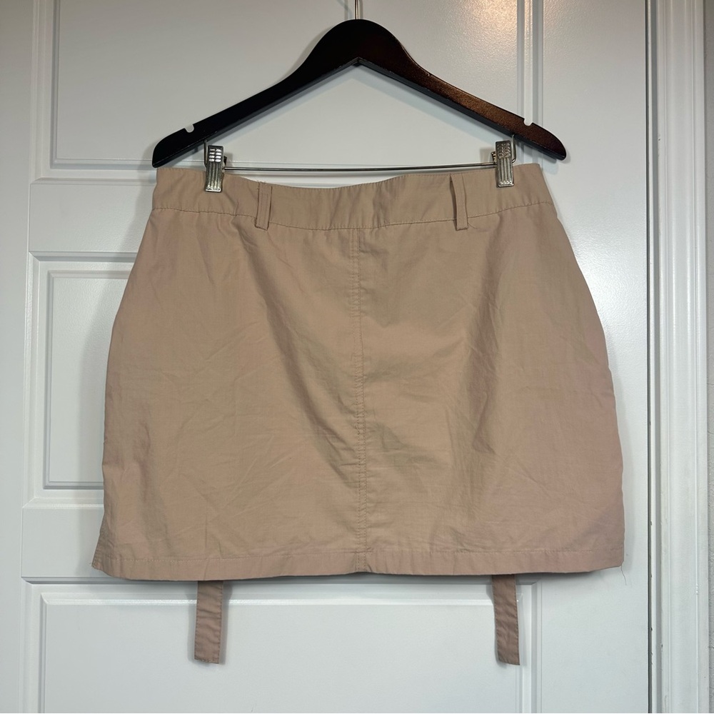 Vintage Y2K Charlotte Russe Tan Classic Utility Cargo Mini Skirt Size XL - Picture 4 of 9